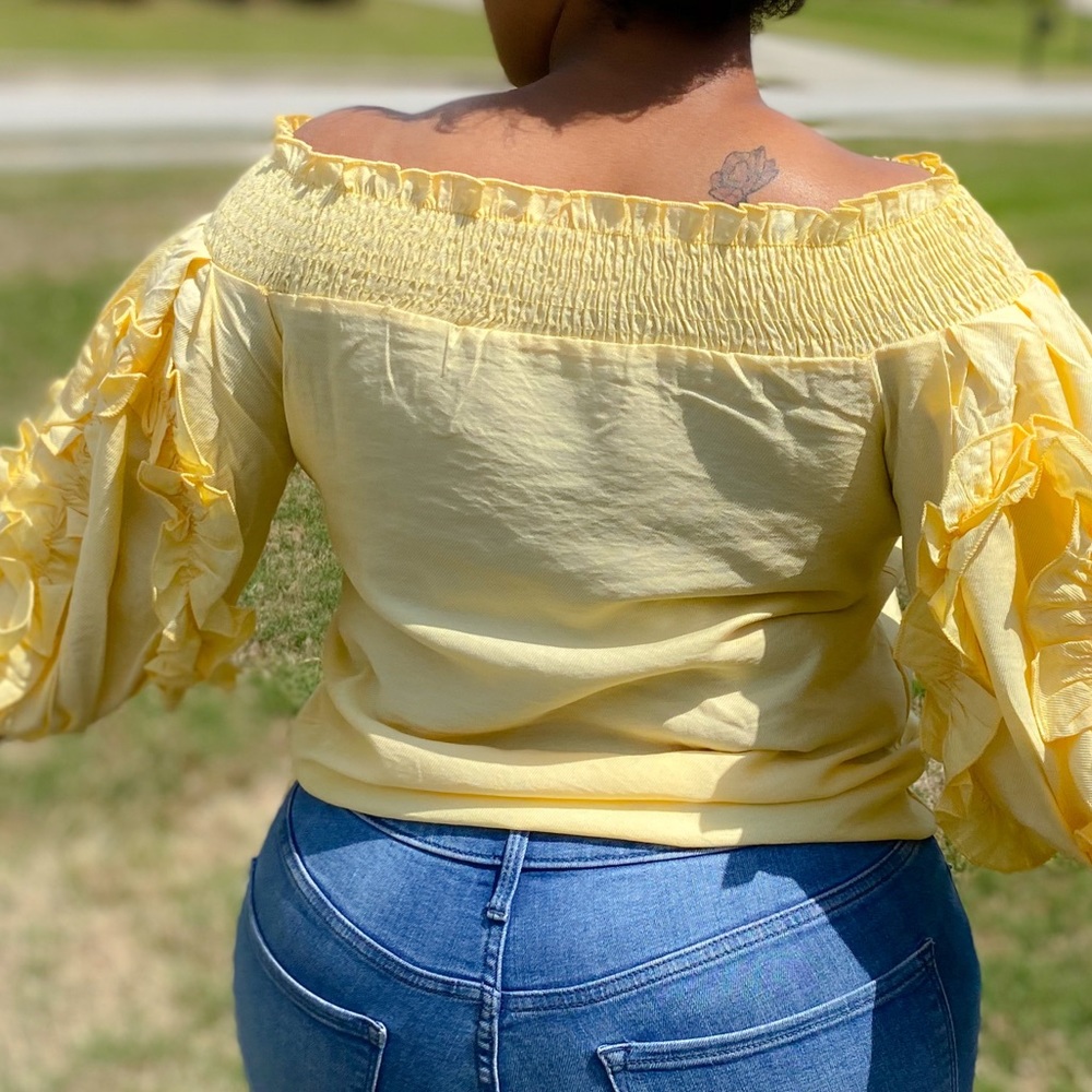 Poplin Ruffle Top - Picture 4 of 8